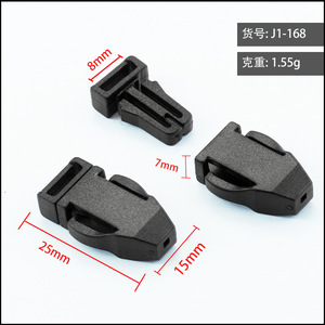 ตัวล็อคสายคล้องพลาสติกขนาดเล็ก 8 มม. 10 มม. แบบปลดเร็ว สำหรับเชื่อมต่อกระเป๋าโทรศัพท์เพื่อความปลอดภัย สีดำ ทนทานต่อการสึกหรอ - Product Image 4