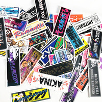 Autocollants JDM personnalisés, étiquette avec Graffiti, pour cadeau de course automobile, bouteille pour ordinateur portable, moto, 50 pièces, offre spéciale