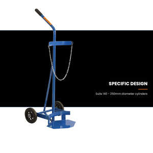 Tek ve çift çelik gaz silindiri arabaları oksijen tüpü arabası el kamyon - Product Image 6