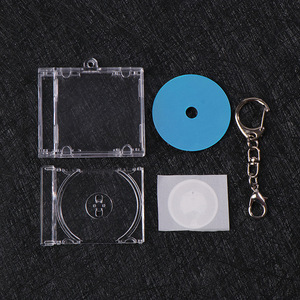 Mini CD trường hợp Keychain trống Album Móc Chìa Khóa CD Player keyrings cho tự làm ba lô Mặt dây chuyền trống CD trường hợp Keychain Acrylic Keychain - Product Image 2