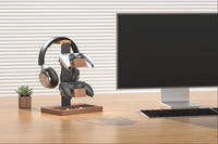 Nouveau Style réglable multicouche en bois de noyer support de casque Base de rangement universel Upergo réduction du bruit casque de jeu