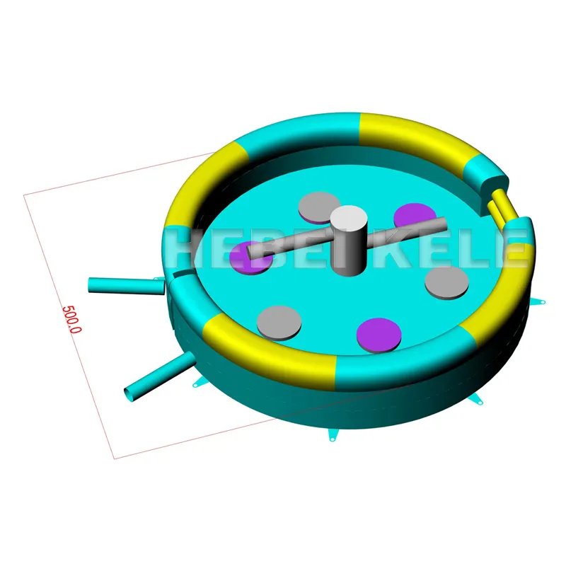 Son şişme interaktif wipeout spor oyunları oyun alanı trambolin oyunu