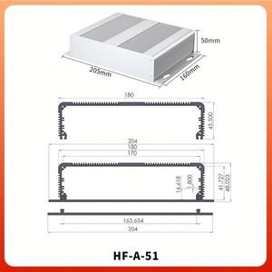 Manufacturer Custom CNC Machining Milling Parts Precision Wall Mounted Anodized Aluminum Metal <b>Enclosure</b> Housing Case - Product Image 2