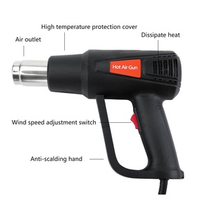 Pistola de Calor Miniatura de 2000W de Grado Industrial y para Bricolaje para Sellado de Embalajes Termocontraíbles con Aire Caliente, Fuente de Alimentación de 220V - Product Image 2