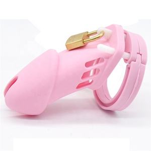 Silicone mâle Cock <span class=keywords><strong>Cage</strong></span> dispositif de chasteté jouet sexuel pour hommes adultes pour l'exercice du pénis - Product Image 3