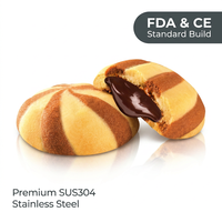 Ligne de production industrielle automatique HJ-860X de biscuits fourrés bicolores avec farine et lait