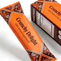 Bolsa de Plástico de Grado Alimenticio para Empaquetar Individuales Barritas de Proteína, Granos, Chocolate y Otros Snacks, con Diseño Personalizado