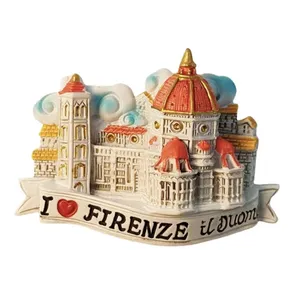 Imán de Resina 3D Pintado a Mano para Refrigerador, Recuerdo de Viaje de <span class=keywords><strong>Italia</strong></span>: Roma, Coliseo, Florencia, <span class=keywords><strong>Duomo</strong></span>, Milán, Amalfi, Taormina - Product Image 3