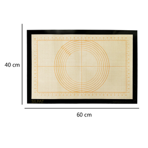 Reusable Eco-Friendly Dishwasher Safe Fiberglass <b>Silicone</b> Non-Stick <b>Baking</b> Mats with Measuring Scale Heat Resistant Easy to Wash - Product Image 3