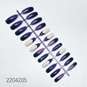 Juego de Uñas Artificiales con Diseño de Bailarina, Estilo Stiletto, Cobertura Completa, 24 Piezas, Material ABS, Pegamento Preaplicado, Diseño Marvel para Uso Doméstico - Product Image 4