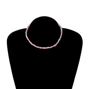 Accessories Bohemian Ethnic Style Colorful Seed <b>Bead</b> <b>Necklace</b> for Women Fashionable Elegant <b>Choker</b> Collarbone Chain - Product Image 2