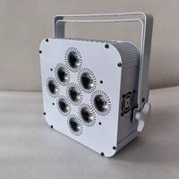 Mini projecteur LED Par 9x18W RGBWAUV 6 en 1 Wifi à batterie pour discothèque, fête, événement