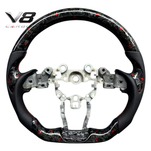 Volante de Fibra de Carbono Real V8carbon para <span class=keywords><strong>Abarth</strong></span> <span class=keywords><strong>124</strong></span> <span class=keywords><strong>Spider</strong></span> 348, Accesorios para Automóviles, Modificación de Piezas de Auto, Estilo Deportivo de Carreras, Personalizado - Product Image 1
