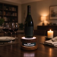 Présentoir à bouteilles en bois avec logo personnalisé LED, support lumineux pour bouteilles de vin, glorificateur pour bar, boîte de nuit, KTV