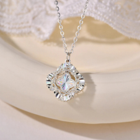 Collier tendance en argent fin 999 irisé, trèfle à quatre feuilles, ras-de-cou délicat pour femme, cadeau de fiançailles, de mariage et d'anniversaire