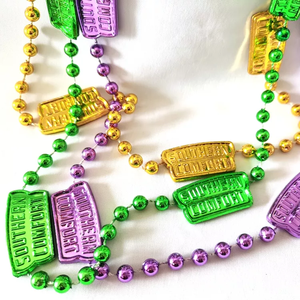 Haiwin สร้อยคอลูกปัดมาร์ดิกราส์,สีเขียวทองม่วงทางตอนใต้ใส่สบาย - Product Image 5