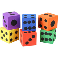 Dés en mousse EVA écologiques personnalisables avec logo, forme stable, rangement facile, pour jeux de table éducatifs intérieurs pour enfants