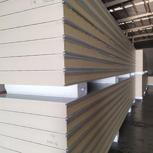 Chất lượng cao Thiết kế công nghiệp cách điện cứng nhắc PU Bảng điều chỉnh 15mm dày 0.4mm màu thép Polyurethane Tấm bánh sandwich cho phòng lạnh - Product Image 6