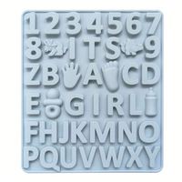 Moule en silicone écologique USSE pour lettres et chiffres, idéal pour la fabrication de chocolats et la coulée d'époxy, emballage en sac OPP, Nouveautés