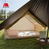 Tente gonflable avec auvent en caoutchouc noir de 6,3 mètres carrés, extensible, pour le camping en plein air, la protection solaire, les tentes de plage