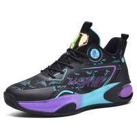 Chaussures de basket-ball en maille respirante pour hommes, baskets à coussin d'air, antidérapantes, résistantes à l'usure, pour entraînement et compétition en plein air