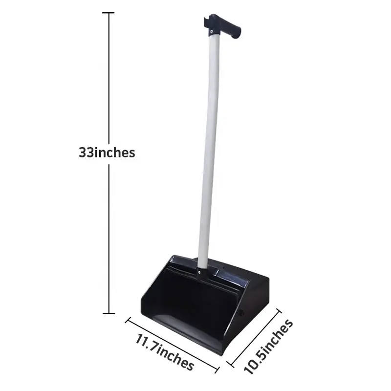 Atacado Preto Plástico Lobby Dust Pan e Ângulo Vassoura Conjunto Comercial Ao Ar Livre Vassoura Dustpan Combo