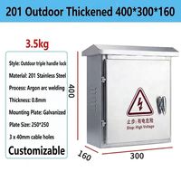 Caja de Distribución de Acero Inoxidable de Bajo Voltaje de 201 Celdas, para Montaje en Pared Exterior, IP54, 32A