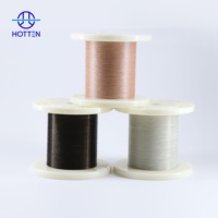Câble micro coaxial Hotten hautement flexible MCC 45 Ohm 42AWG, cuivre plaqué argent, gaine PFA, câbles pour cardan