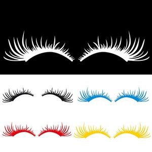 2Pcs <span class=keywords><strong>Faux</strong></span> Cils 3d Cils Décoration de <span class=keywords><strong>voiture</strong></span> Cils de phare Sexy Reflect Light Autocollant de phare de <span class=keywords><strong>voiture</strong></span> - Product Image 6