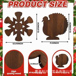 Tabla de Cortar Multifuncional de Madera de Acacia, Tabla de Quesos con Forma Navideña, Bandeja Irregular para Frutas, Decoración de Cocina - Product Image 5