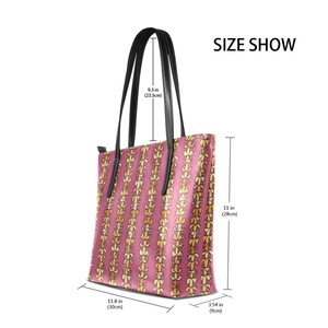 New Arrival Custom Pu Leather Large Capacity Shoulder Bag Puakenikeni Hawaiian Flower <b>Lei</b> Women Bag Print Handbag - Product Image 2