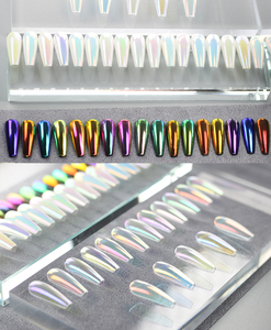 OEM/ODM <span class=keywords><strong>Moonlight</strong></span> espejo uñas polvo metálico plata efecto pigmentos láser polvo brillo Aurora perla brillante uñas punta manicura - Product Image 6