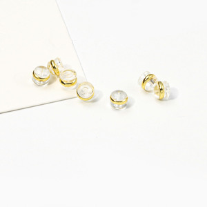SDA boucles d'oreilles accessoires Anti-goutte Silicone laiton bouchons d'<span class=keywords><strong>oreille</strong></span> comme Hamburger en plastique Transparent pour la fabrication de bijoux clous d'<span class=keywords><strong>oreille</strong></span> - Product Image 5