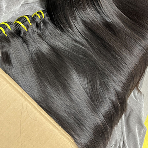Cabello Brasileño Virgen Liso Sin Procesar, Trama Única al por Mayor, Sin Pegamento, Color Natural, para Trenzas Boho, Peluca - Product Image 2