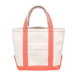 Vente en gros de sacs de shopping en toile de coton blanc sac de plage fourre-tout en toile utilitaire robuste