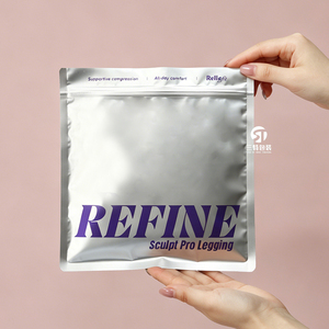 Aluminum Foil Clothing Bags | 3 Side Seal Slider Zipper Packaging for Underwear <b>Garments</b> - Product Image 1