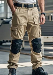 Nouveaux modèles de pantalons de <span class=keywords><strong>travail</strong></span> antistatiques robustes et personnalisés avec genouillères - Product Image 4