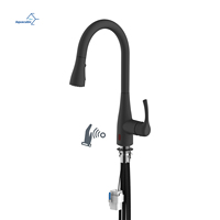 Grifo de Cocina Automático de Latón Sólido Sin Contacto, Grifo de Cocina con Sensor Sin Manchas, con Rociador Extraíble de 3 Configuraciones