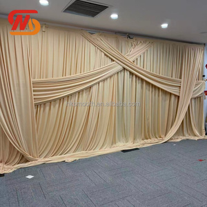 SMOOTH Vente en gros de toiles de fond en tissu personnalisées en taille et couleur pour la décoration de scène de mariage - Product Image 1