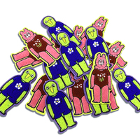 Patchs brodés personnalisés en chenille et sequins thermocollants, badges à coudre avec logo laser, appliques pour chapeaux, sacs et vêtements