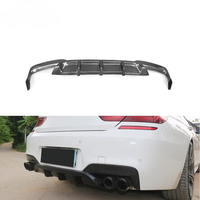 Diffuseur de pare-chocs arrière en fibre de carbone 13-17 F12 F13 avec finition carbone noir et surface hautement polie pour BMW M6 Gran Coupé Berline