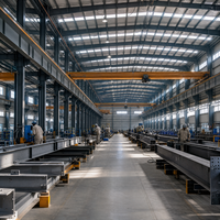 Bâtiment d'entrepôt en structure acier sur mesure, usine industrielle préfabriquée, atelier, charpente en acier à poutres en H