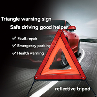 Panneau d'avertissement d'arrêt d'urgence pour voiture, support triangulaire réfléchissant, panneau en plastique monté sur voiture