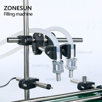 Machine de remplissage semi-automatique de liquides pour petites bouteilles de lait et de jus ZONESUN ZS-DPYT200L à double tête de pompe à diaphragme