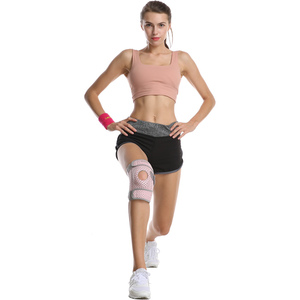 Aolikes-rodillera transpirable con estabilizadores laterales, soporte <span class=keywords><strong>de</strong></span> silicona para <span class=keywords><strong>menisco</strong></span>, ajustable - Product Image 2