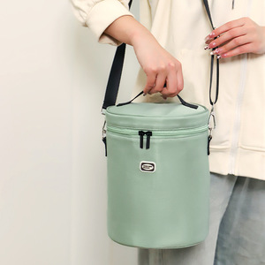 Bolsa de almuerzo aislada Cotton Road, bolsa redonda de tela Oxford para llevar en la mano, para trabajadores de oficina y estudiantes - Product Image 2
