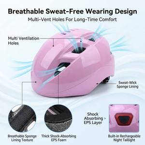 Demi-<span class=keywords><strong>casque</strong></span> pour enfants avec lunettes à verres amovibles pour le cyclisme et le patinage en ligne, matériau PCEPS, universel quatre saisons - Product Image 5