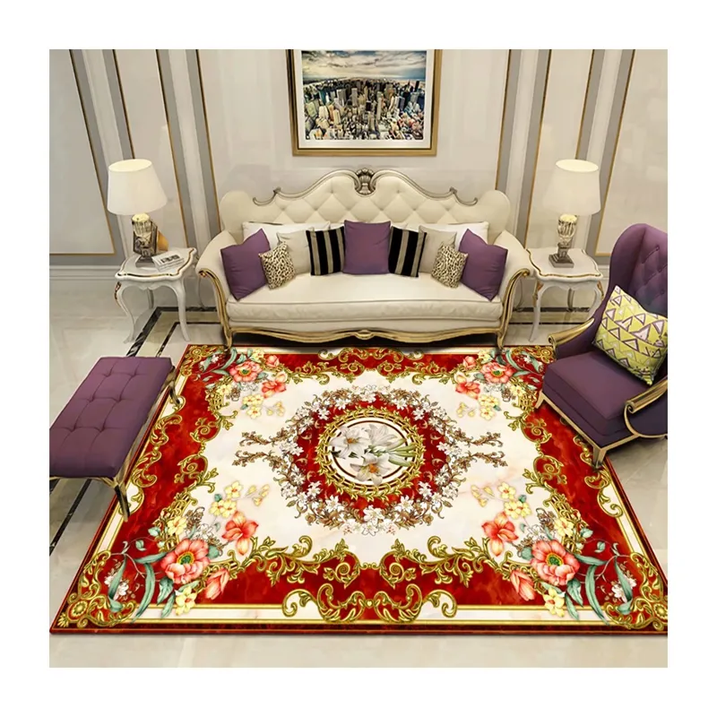 Custom Traditional carpet living room carpets and rugs rectangular area rug bedroom bedside floor mat in China