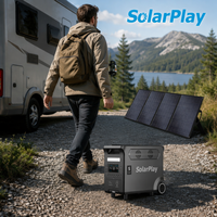 Estación de Energía Portátil Solarplay de 3600W, Generador Solar de 3840Wh con Panel Solar de 400W, Almacén en Polonia, Entrega en 1-3 Días