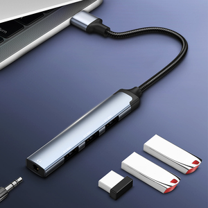 LDNIO DS-104U USB 2.0 et adaptateur audio carte son stéréo <span class=keywords><strong>externe</strong></span> avec casque d'écoute 3.5mm et prise microphone <span class=keywords><strong>pour</strong></span> Windows Mac - Product Image 1
